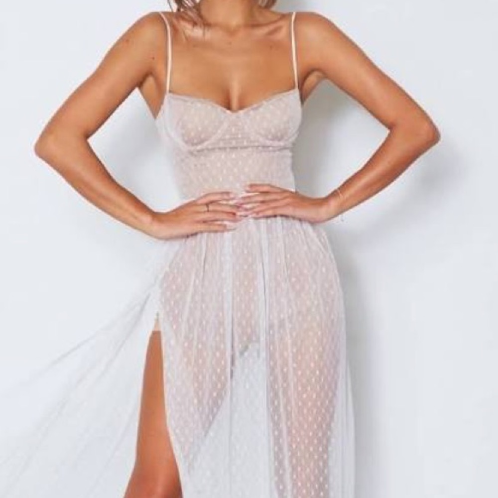 White Fox Boutique Sheer Dress